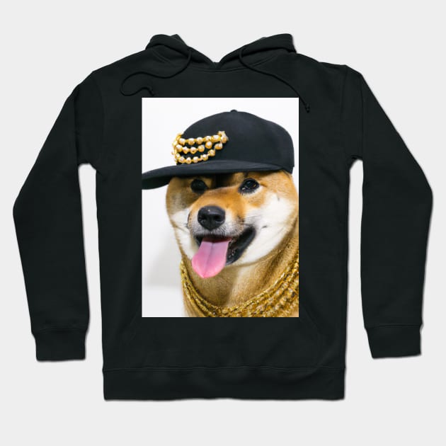 Cool Dog with Cap Hoodie by maxcode